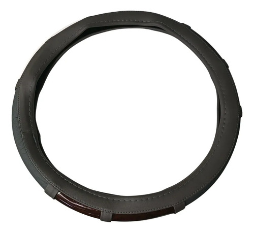 CUBRE VOLANTE VINIL GRIS/MADERA MEDIANO