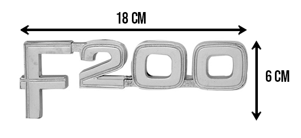 EMBLEMA LETRERO FD F-200 CROMO