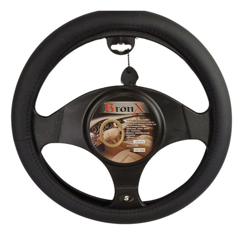 CUBRE VOLANTE PIEL NEGRO CH 38 CM