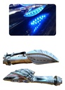 DIRECCIONAL MOTO LED AZUL MANO CALAVERA
