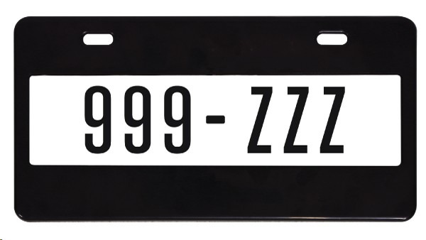 MARCO PLACA NUMERICO NEGRO