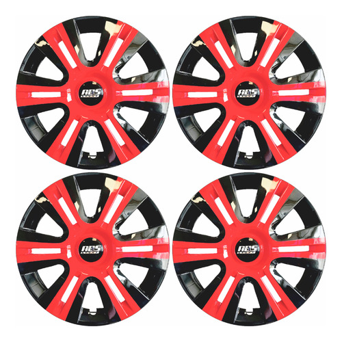 [POLR15-LES0022] TAPON POLVERA RIN 15 ABS SPORT ESPECIALES URVAN NEGRO-ROJO LES0022