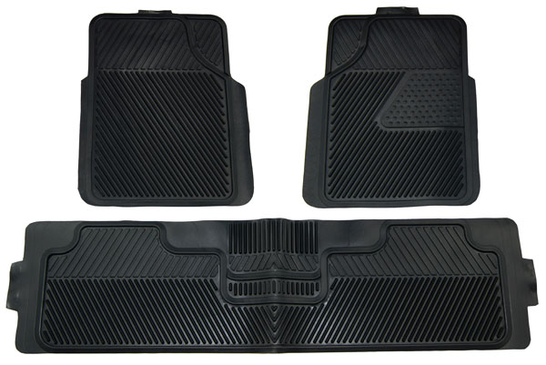 TAPETE MERCURIO VINYPLUS 318 PISO NEGRO 3 PIEZAS