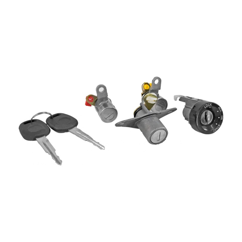SET DE CILINDROS CV MATIZ  PT MATIZ G2 06-12  CON LLAVE PUERTA/CAJUELA/ENCENDIDO METAL CROMO 12VCC MANIJAUTO    