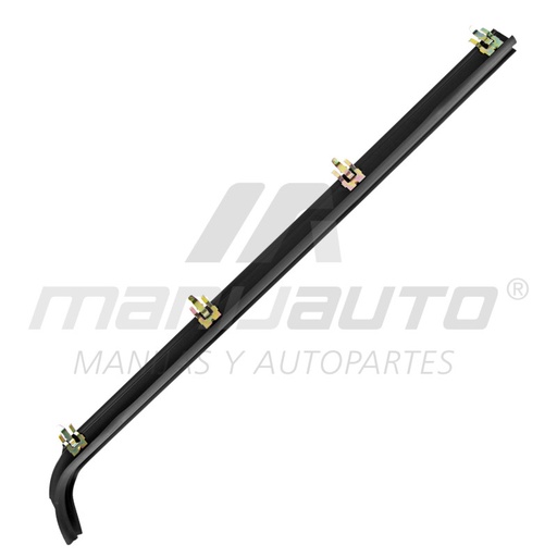 MOLDURA BOTAGUA FD F-150/PICK UP/BRONCO 92-96  1 PIEZA 54 CM NEGRA TIPO ORIGINAL Derecho Delantera  Interior