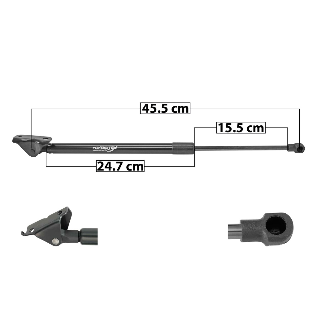 AMORTIGUADOR 5TA PUERTA TY AVANZA 12-21  45.5 24.7 15.5 139.38 63.22 152.87 69.34 GENERICA Izquierdo Trasera 5ta puerta 
