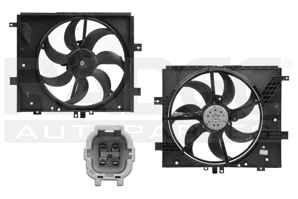 MOTOVENTILADOR NS VERSA 12-19 L4 1.6L P/RAD SENCILLO COMPLETO 4 PINES KS/KF