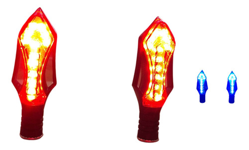 DIRECCIONAL 12V 14LED LUZ ROJO JGO