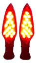 DIRECCIONAL 12V LED FIBRA CARBON LUZ ROJA JGO