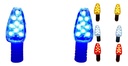 DIRECCIONAL LED JGO. 3.5" AZUL