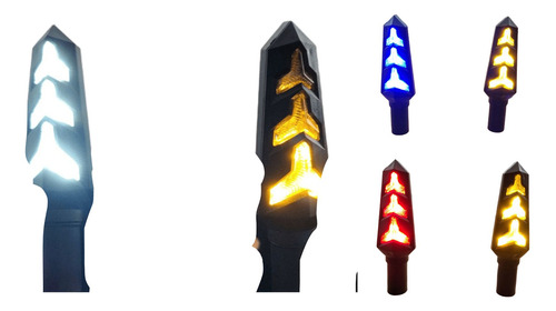 DIRECCIONAL NEGRO LED  AMARILLO/BLANCO 12V