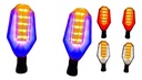DIRECCIONAL ROJO LED AMARILLO/ AZUL 12V