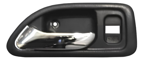 MANIJA INTERIOR HD ACCORD 4P SEDAN 94-97  CON HOYO PARA CRISTAL NEGRA/CROMO PLASTICO HUSHAN Izquierdo Trasera  