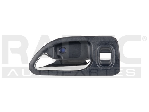 MANIJA INTERIOR HD ACCORD 4P SEDAN 94-97  CON HOYO PARA CRISTAL AZUL OBSCURO/CROMADA PLASTICO HUSHAN Izquierdo Trasera  