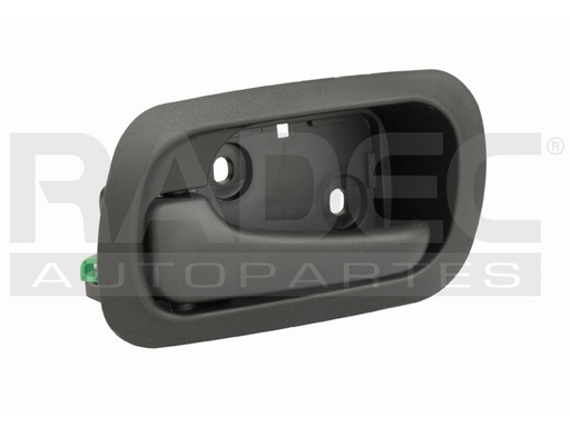 MANIJA INTERIOR HD CR-V 02-06  CON HOYO PARA SEGURO NEGRO PLASTICO HUSHAN Izquierdo Delantera  