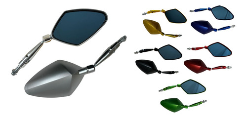 ESPEJO MOTO IRON RACING IR0200 PLATA