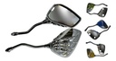 Espejo Retrovisor Cromado Mano Esqueleto Plata