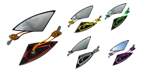 [ENESP-4213-0074N] ESPEJO IRON RACING TRIANGULO NEGRO/NARANJA