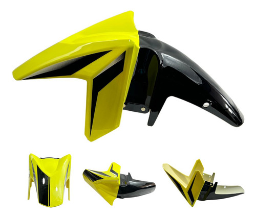 [SAL-4101-0068] SALPICADERA DELANTERA MOTO ITALIKA FT200 AMARILLO/NEGRO