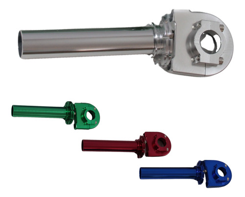 [PUN-1107-0001P] PUÑO MOVIL DECORATIVO IRON RACING ALUMINIO PLATA