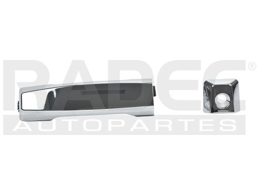[012-2319-03] MANIJA EXTERIOR NS TITAN LE/SE/ARMADA 04-15  IN QX56 04-10  CON HOYO PARA LLAVE CROMADA PLASTICO HUSHAN Izquierdo Delantera  