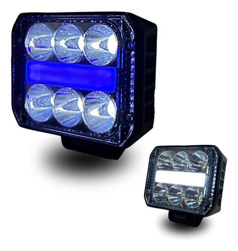 [FOB-3216-1605] FARO AUXILIAR HYPER 6LED OJO ANGEL AZUL 10-80V 3200LM