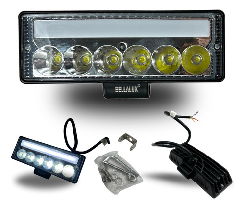 [FOB-3216-1610B] FARO AUXILIAR HYPER 6LED OJO ANGEL BLANCO 18W 2500LM