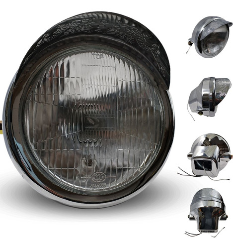 [ENFAR-3211-0009] FARO DELANTERO CROMADO CHOPPER HONDA