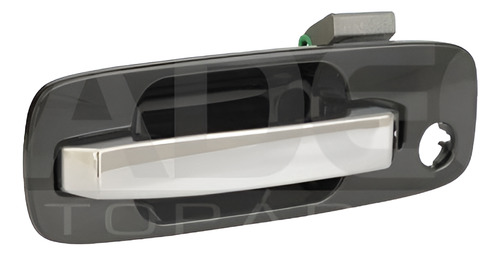 [012-2324-01] MANIJA EXTERIOR NS X-TRAIL 02-07  CON HOYO PARA LLAVE NEGRA/CROMO PLASTICO HUSHAN Izquierdo Delantera  