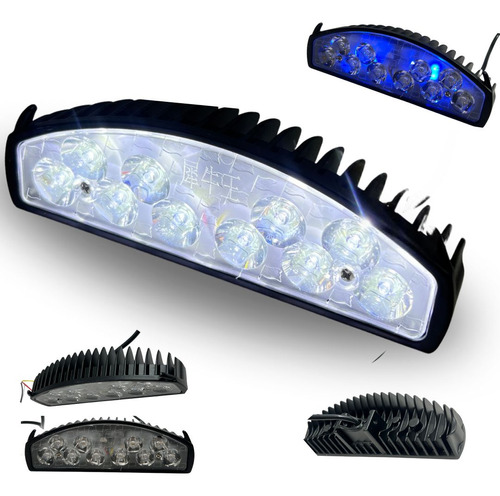 [EN-ZF-918] FARO LED CARCASA NEGRA LUZ BLANCO-AZUL