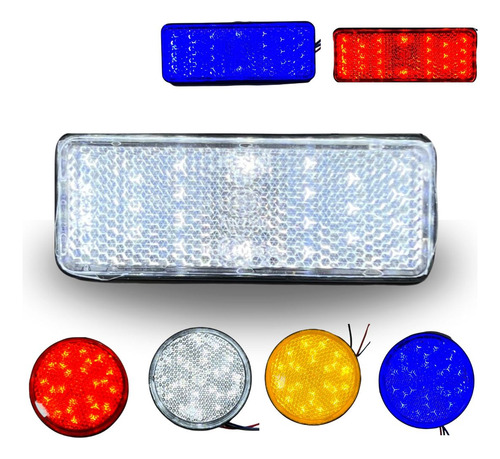[EN-LL064BL] FARO LED REFLECTOR BLANCO (RECTANGULO) LUZ ALTA Y BAJA