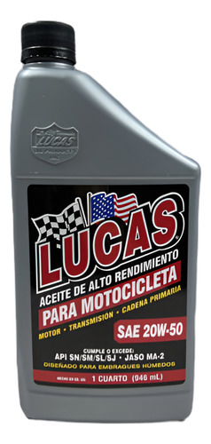 [LUCAS-30700] ACEITE LUCAS MOTO 20W-50 946ML