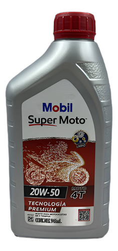 [120337] ACEITE MOBIL SUPER MOTO MINERAL JASO 4T 20W50 .946ML