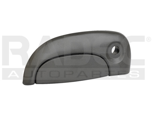 [012-2602-01] MANIJA EXTERIOR RN KANGOO 04-18  CON HOYO PARA LLAVE CORRUGADA NEGRA PLASTICO HUSHAN Izquierdo Delantera  