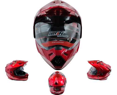 [CAS-7101-1670B] CASCO CROSS IRON RACING IR-90 ROJO (M)