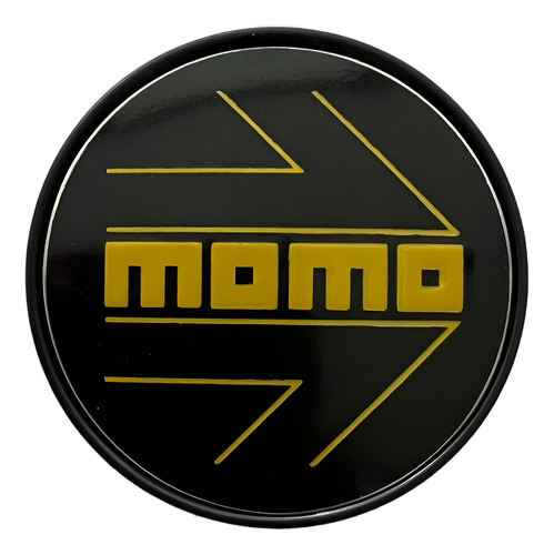 [CRMOM05-V] TAPA CENTRO DE RIN UNIVERSAL MOMO AMARILLO 4 PZAS MEDIANO