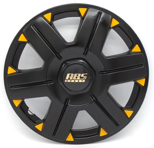 [POLR13-LES0027] TAPON POLVERA RIN 13 ABS SPORT TUNING NEGRO-AMARILLO LES0027