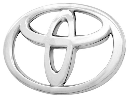 [020-3805-02] ESCUDO TOYOTA PLANO CROMO 10.7x7.1cm