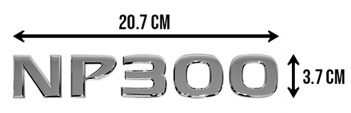 [001-3000-03] EMBLEMA LETRAS NP300 16-17 CROMO