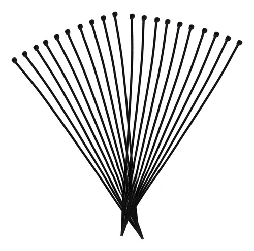 [51533/20] CINCHOS DE PLASTICO NEGRO 15CM X 4MM 20 PZAS
