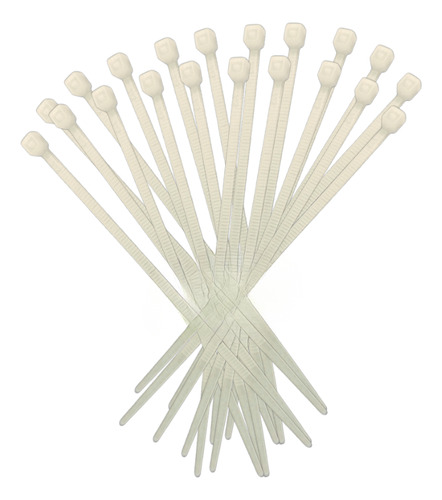 [51532/20] CINCHOS DE PLASTICO BLANCO 10CM X 3MM 20 PZAS