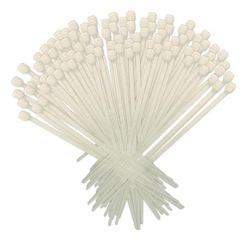 [51532/100] CINCHOS DE PLASTICO BLANCO 10CM X 3MM 100 PZAS