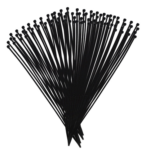 [51534/100] CINCHOS DE PLASTICO NEGRO 18CM X 3.5MM 100 pzas