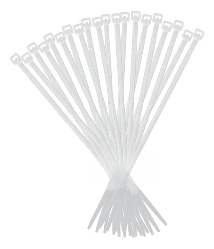 [51536/20] CINCHOS DE PLASTICO BLANCO 37CM X 4MM 20 PZAS