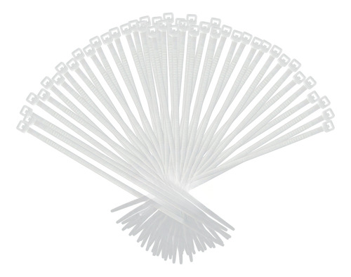 [51536/100] CINCHOS DE PLASTICO BLANCO 37CM X 4MM 100 PZAS