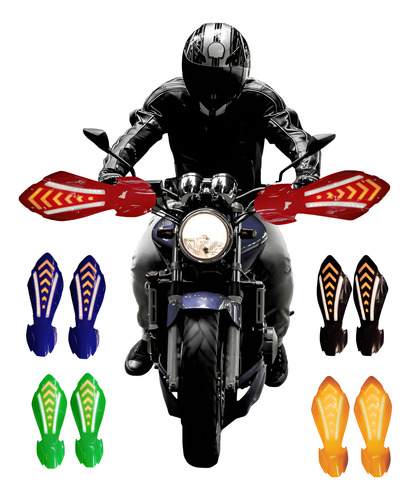 [CUB-PU-04] CUBRE PUÑOS PARA MOTOCICLETA UNIVERSAL ROJO 25 X 9.5CM PAR