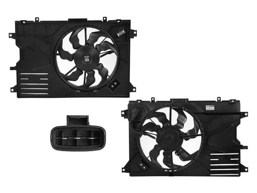 [218-1901-07] MOTOVENTILADOR MZ 3 19-26 L4 2.0, 2.5L P/RAD C/RESISTENCIA SENCILLO COMPLETO 3 PINES KF