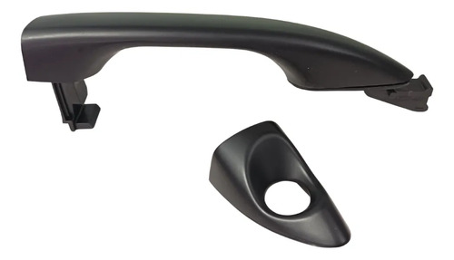 [012-3405-15] MANIJA EXTERIOR HY GRAND I10 15-20  CON HOYO PARA LLAVE LISA NEGRA PLASTICO HUSHAN Izquierdo Delantera  