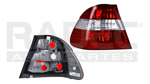 [017-0301-05] CALAVERA EXTERIOR BW SERIE 3 02-05 4 PUERTAS BLANCO/ROJO S/FOCO DEPO IZQ