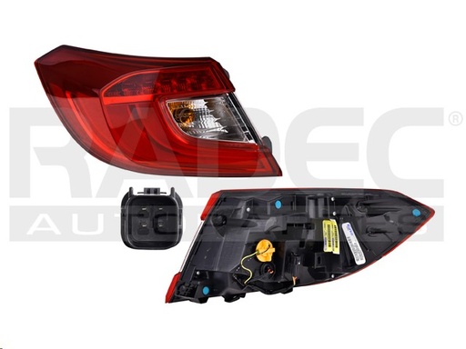 [017-1301-99] CALAVERA EXTERIOR HD ACCORD 18-22 4 PUERTAS C/LEDS DEPO IZQ